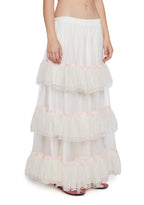 Not Shy Tiered Midi Skirt