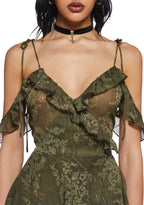 Wildflower Dreams Wrap Dress – Green