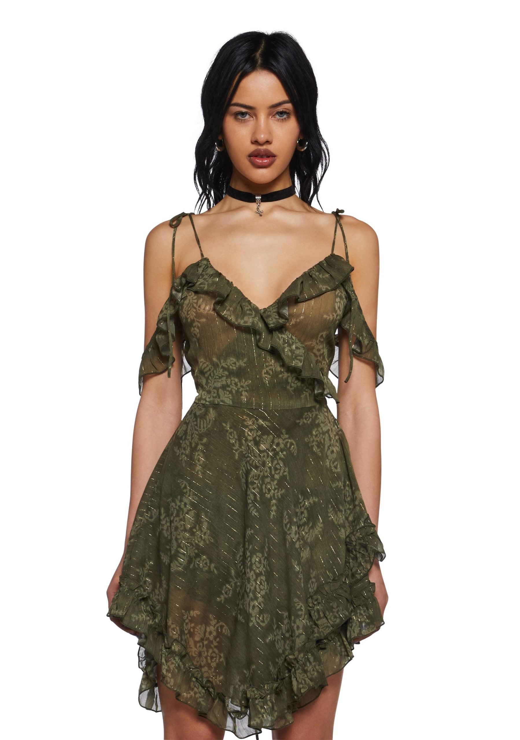 Wildflower Dreams Wrap Dress – Green