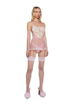 Lovely Hearts Lace Teddy