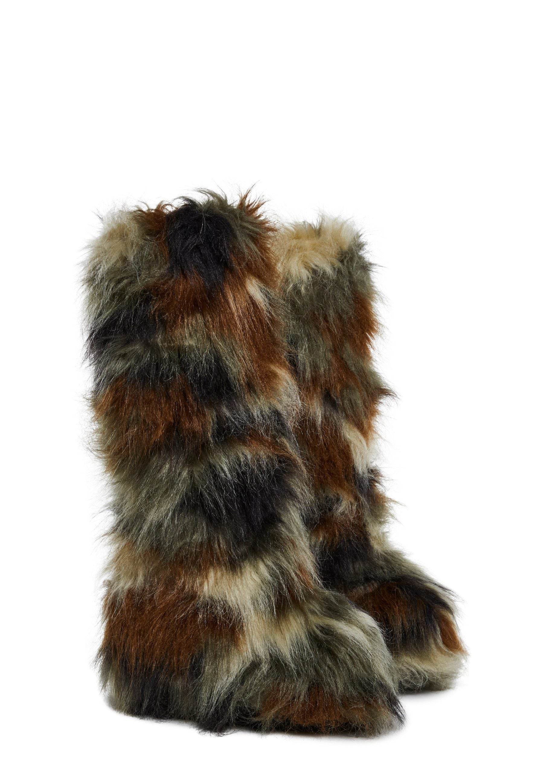 Liquid Rhythm Faux Fur Boots – Camo