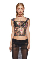 Bloom At Night Lace Top