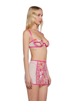 Romantic Bloom Mesh Lingerie Set