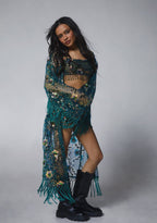 Fluorescent Eden Sequin Duster