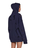 Girly Grit Distressed Hoodie