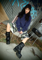 Girly Grit Distressed Hoodie