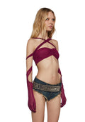 Celestial Haze Wrap Top – Red