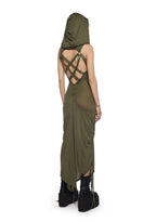 Tempo Ruched Harness Dress – Green