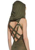 Tempo Ruched Harness Dress – Green