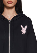 Flirt More Zip-Up Hoodie