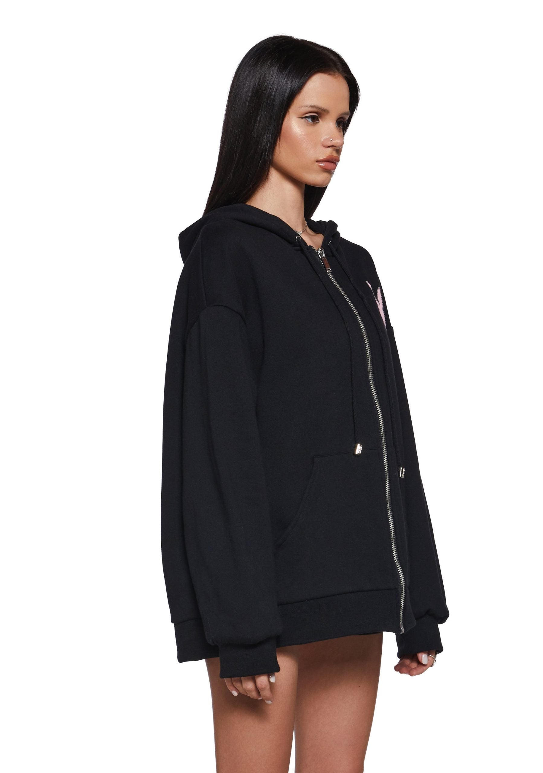 Flirt More Zip-Up Hoodie