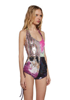 Endless Horizon Shredded Romper – Tie Dye