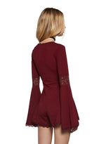 Whispering Wind Romper – Burgundy