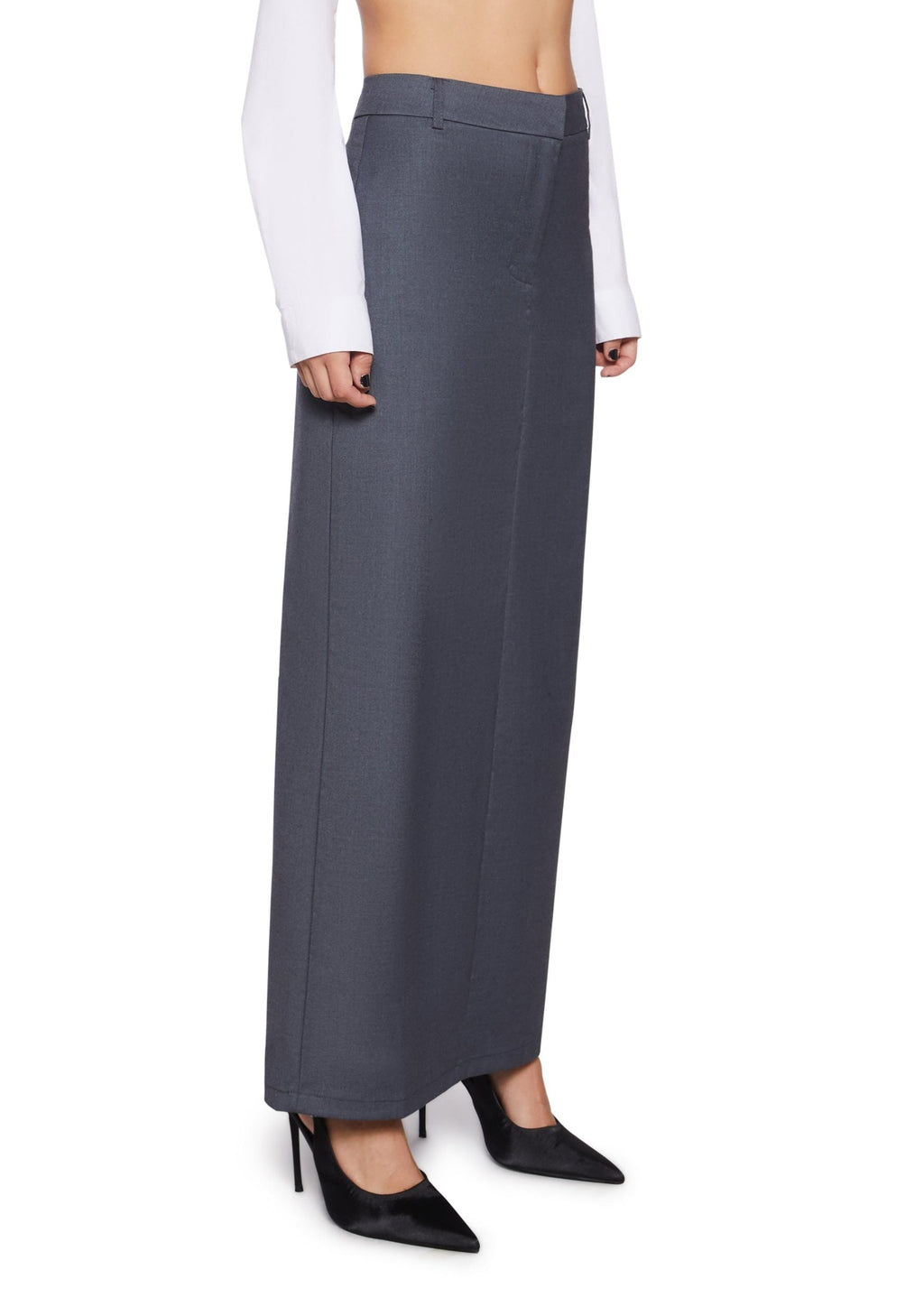 Executive Suite Maxi Skirt – Gray