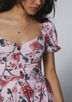 Chasin’ Rainbows Mini Dress – Pink Floral