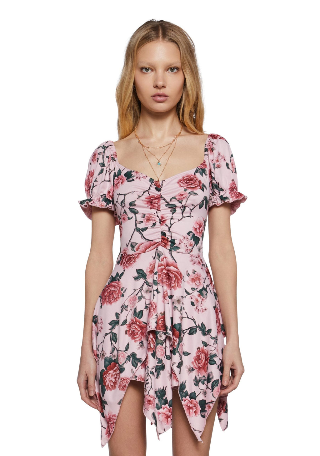 Chasin’ Rainbows Mini Dress – Pink Floral