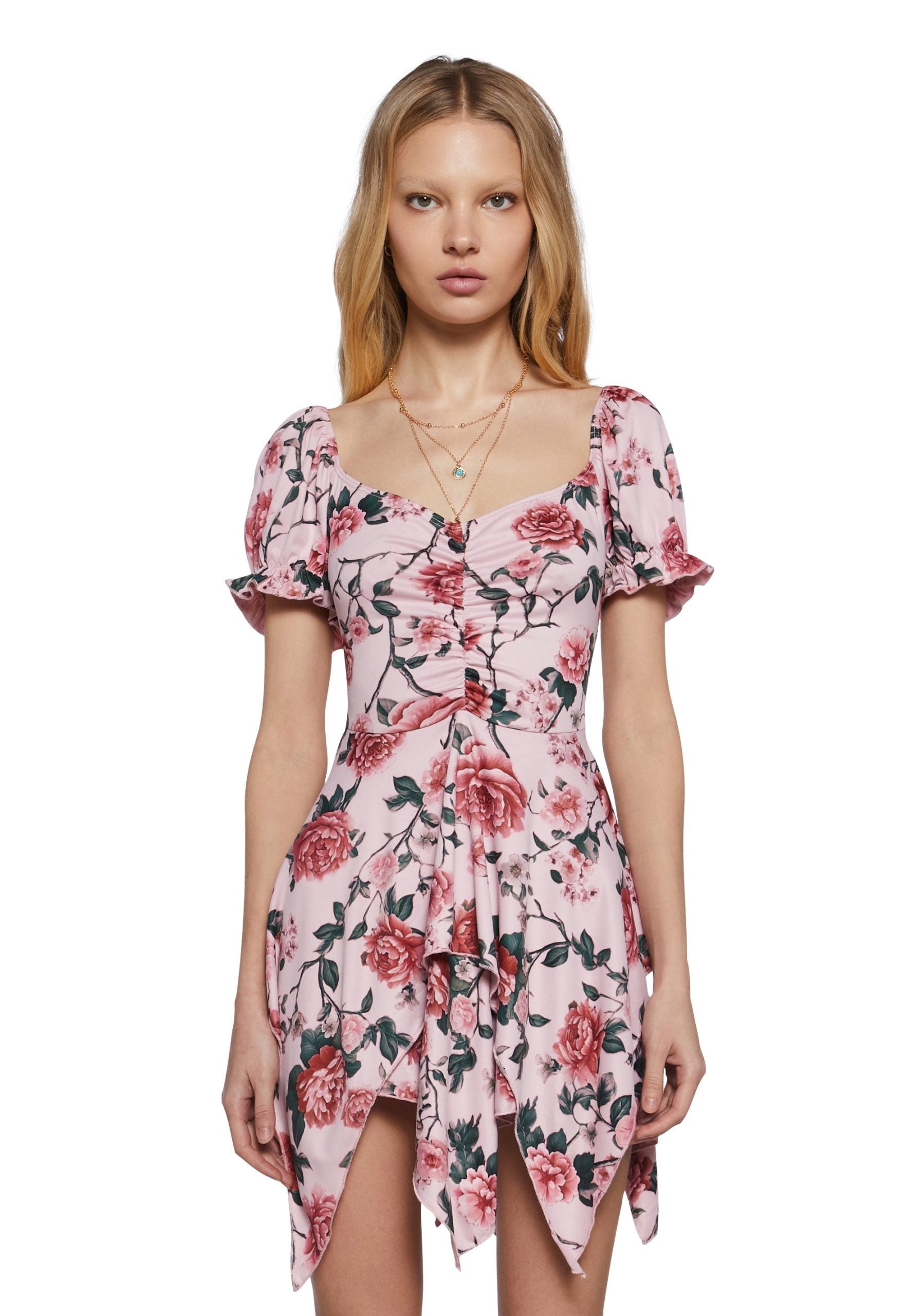 Chasin’ Rainbows Mini Dress – Pink Floral