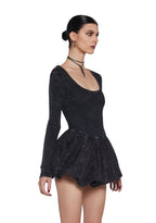 Mixed Music Fit N’ Flare Dress – Black