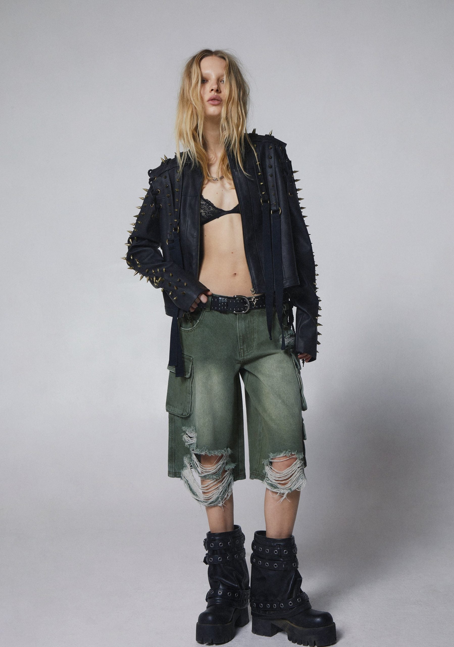 Chord Shredded Cargo Shorts