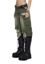 Chord Shredded Cargo Shorts