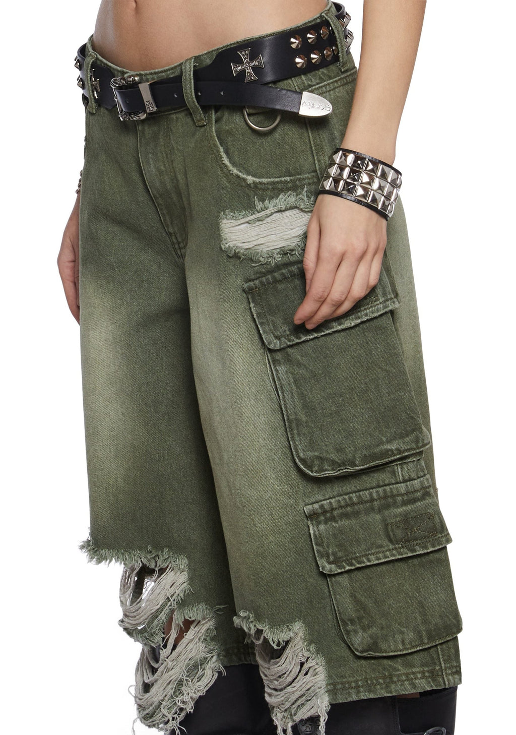 Chord Shredded Cargo Shorts