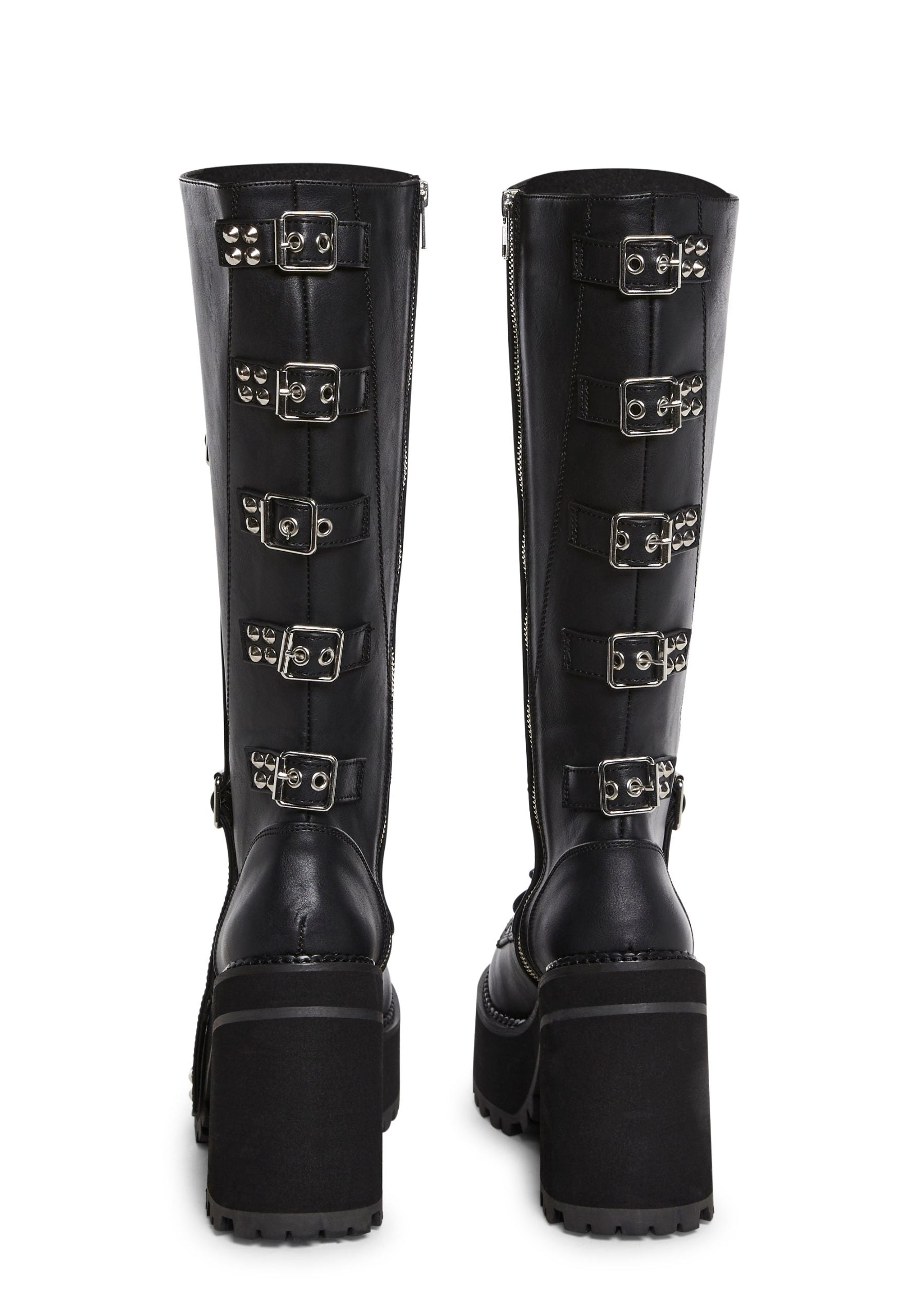 Assault-218 Platform Knee High Boots