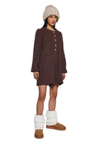 Cozy Weekends Knit Romper – Brown