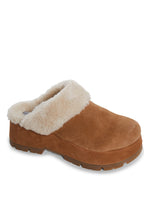 Juney Chestnut Faux Suede Slides