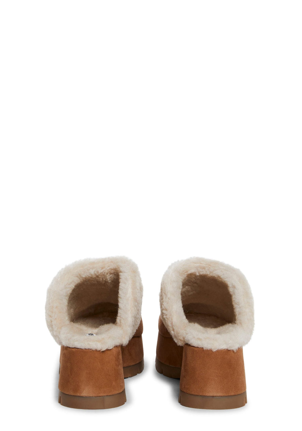 Juney Chestnut Faux Suede Slides
