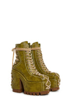 Woodland Lucid Dream Corset Boots – Green