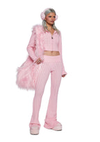 Deep Thoughts Flare Pants – Pink