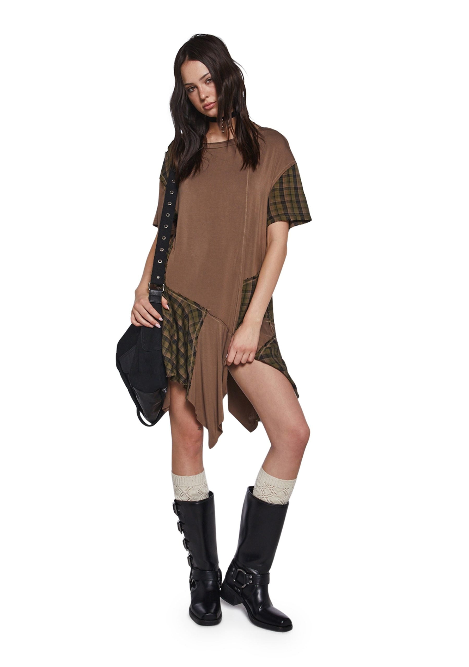 Punk Rebel Baby Doll Dress – Brown
