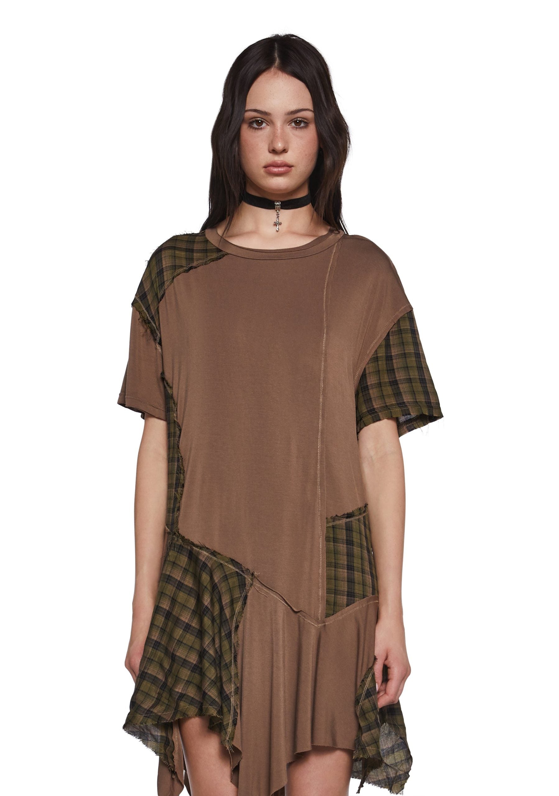 Punk Rebel Baby Doll Dress – Brown