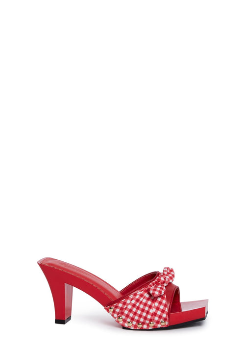 Bless Your Heart Heeled Sandals – Red