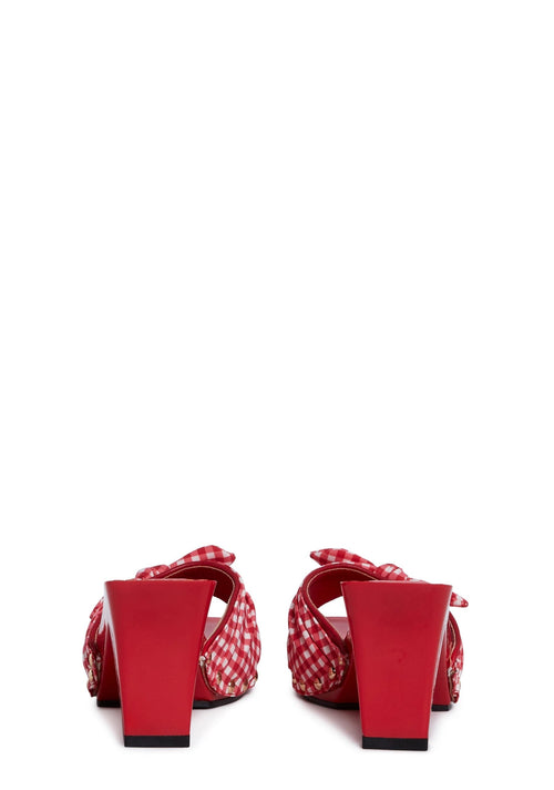 Bless Your Heart Heeled Sandals – Red