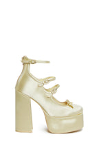 Smiling Melody Platform Heels – Yellow