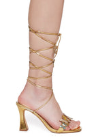 On Golden Wings Wrap Heels