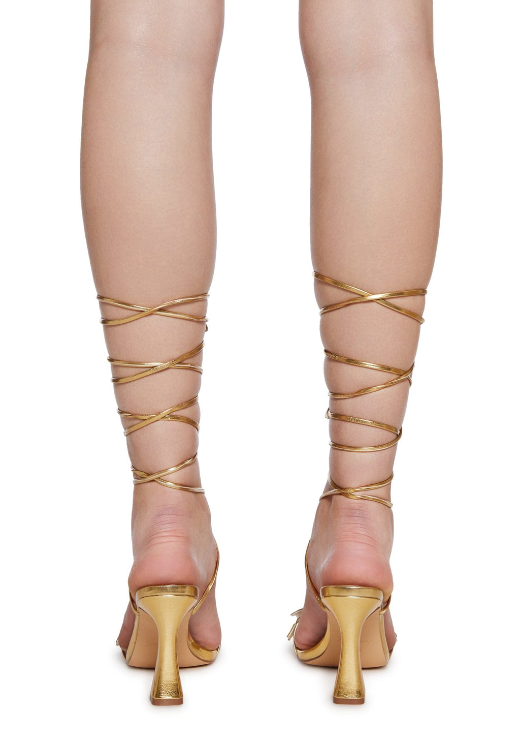 On Golden Wings Wrap Heels