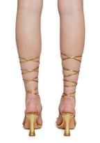 On Golden Wings Wrap Heels