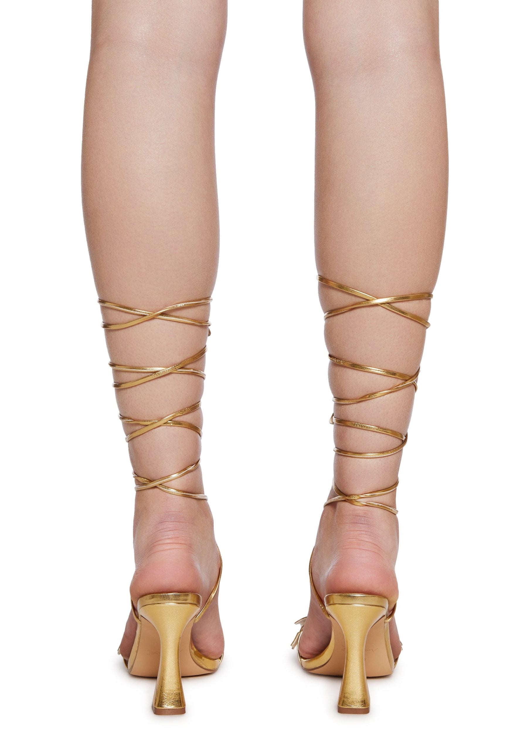 On Golden Wings Wrap Heels
