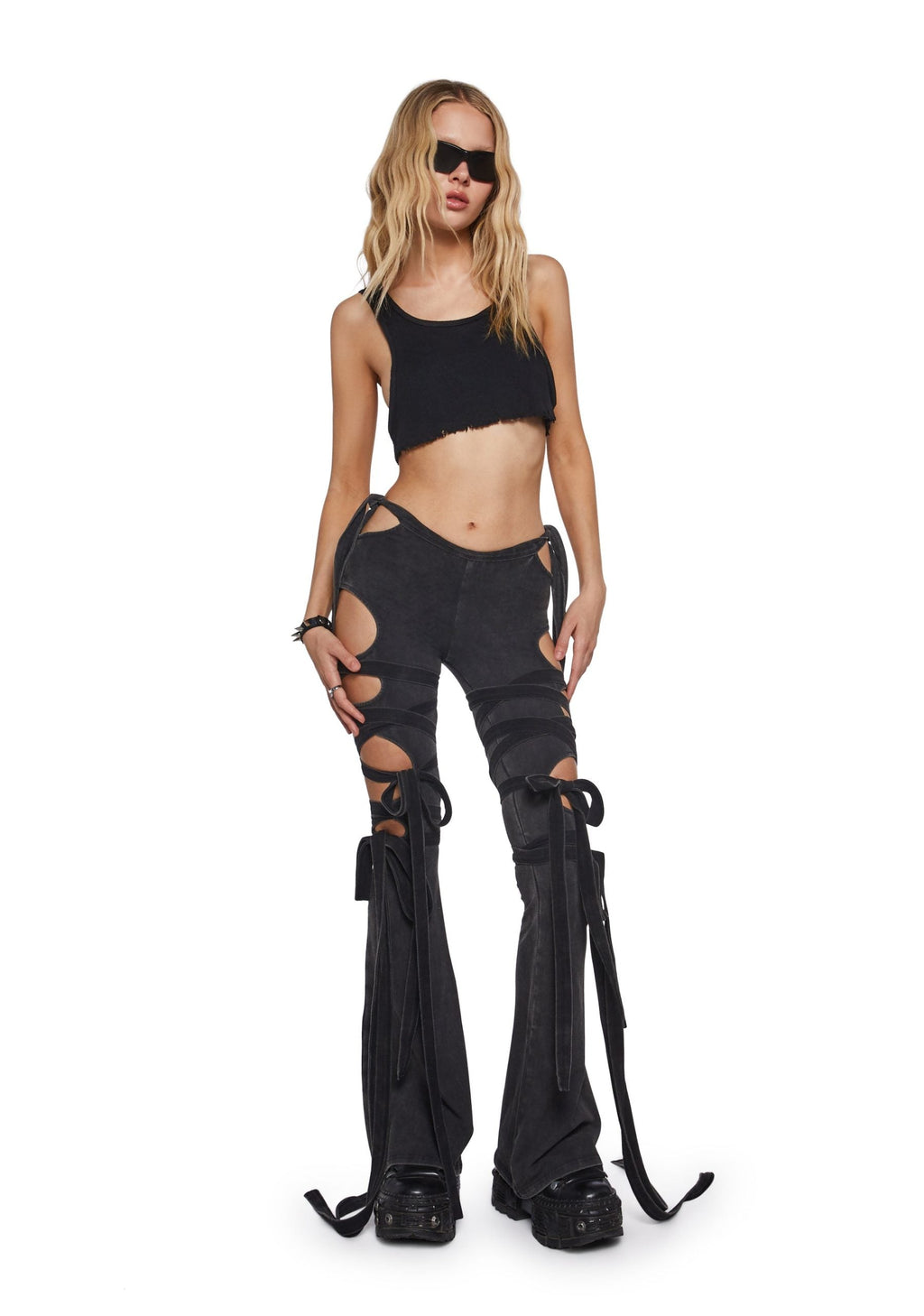 Ambient Wrap Tie Cut-Out Pants
