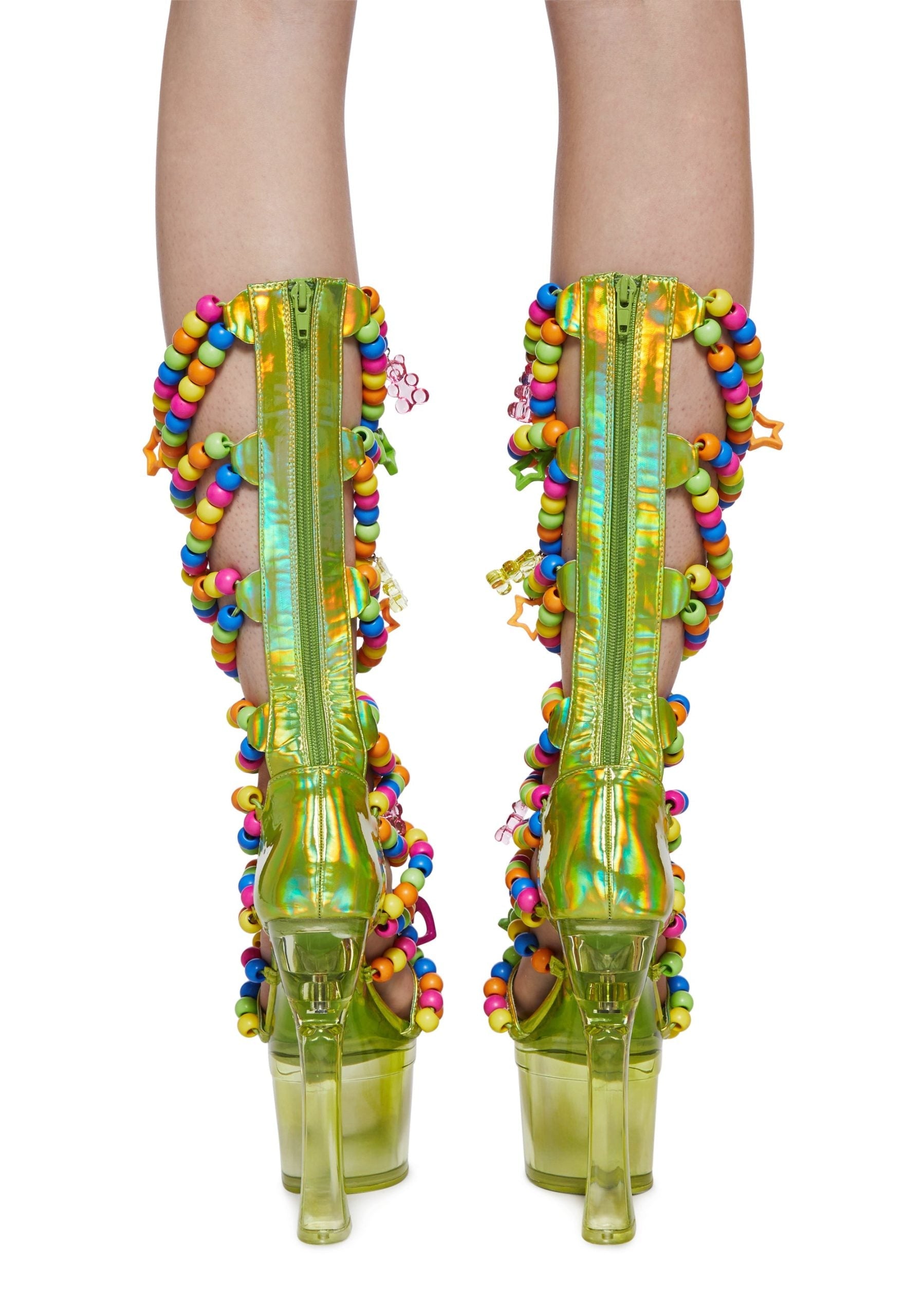 Sugar Addict Platform Heels – Green