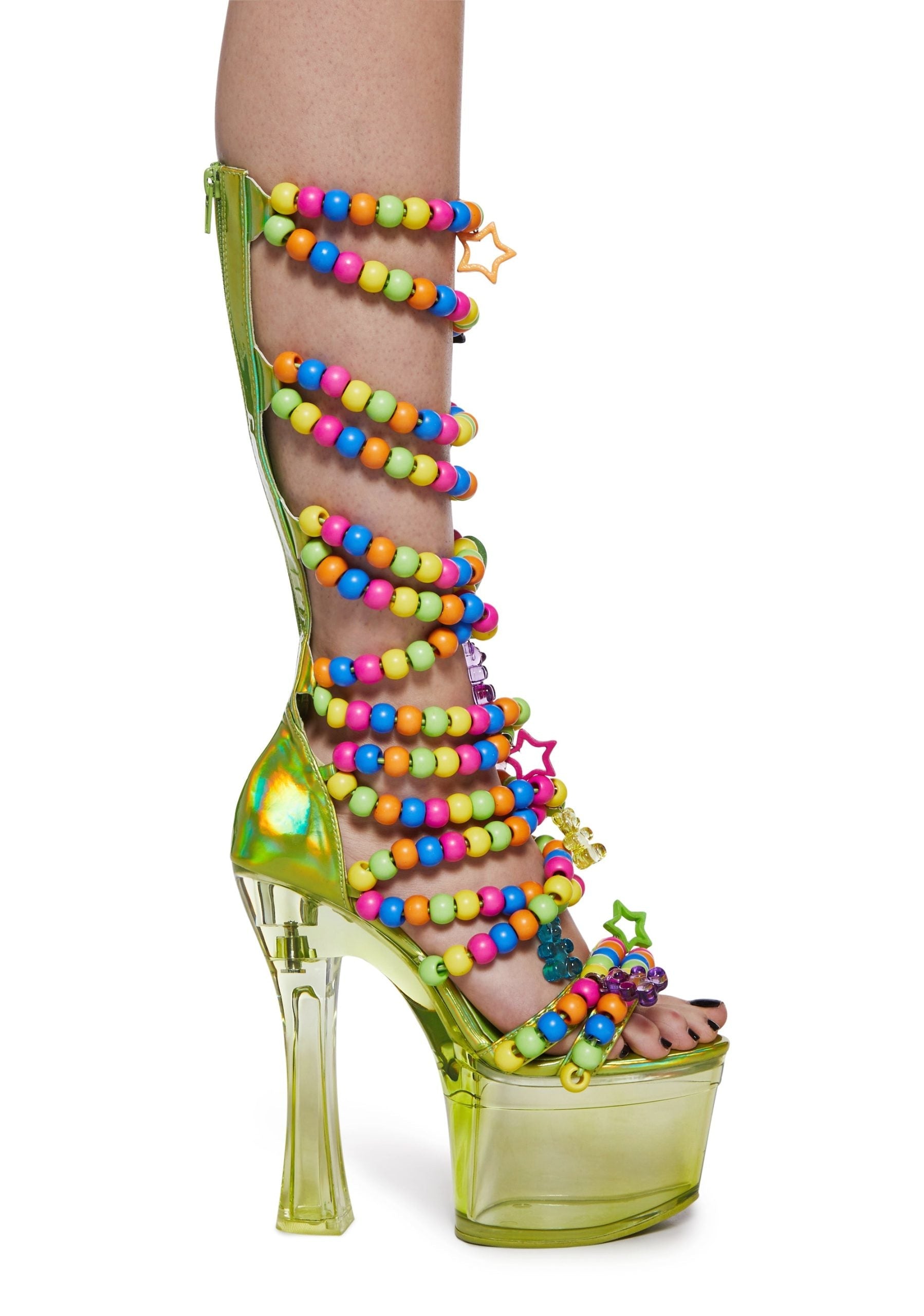 Sugar Addict Platform Heels – Green