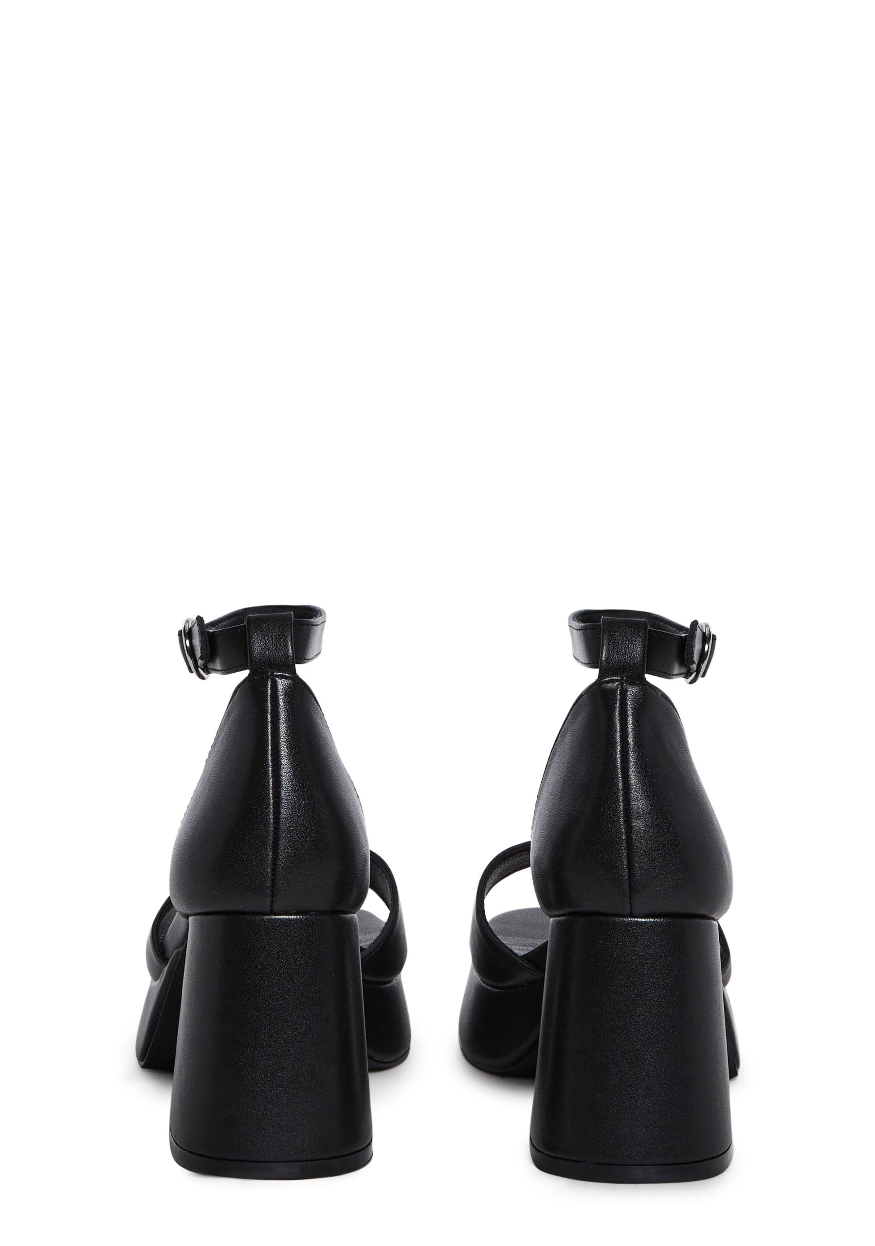 Soft Waltz Platform Sandals – Black