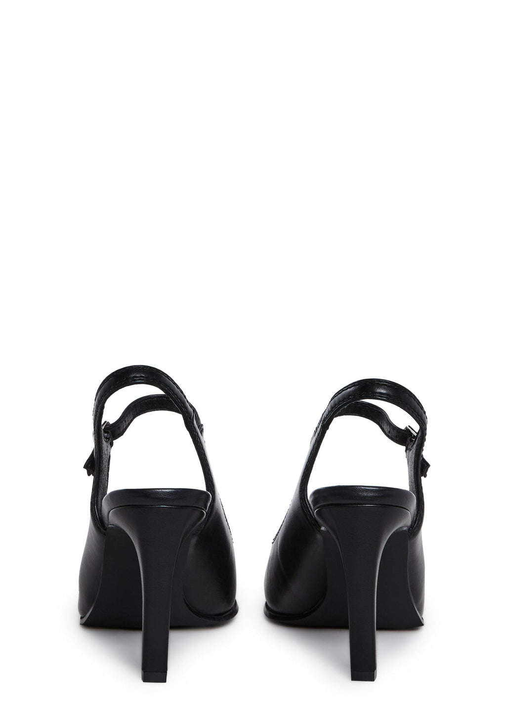Preppy At Heart Pointed Toe Heels – Black