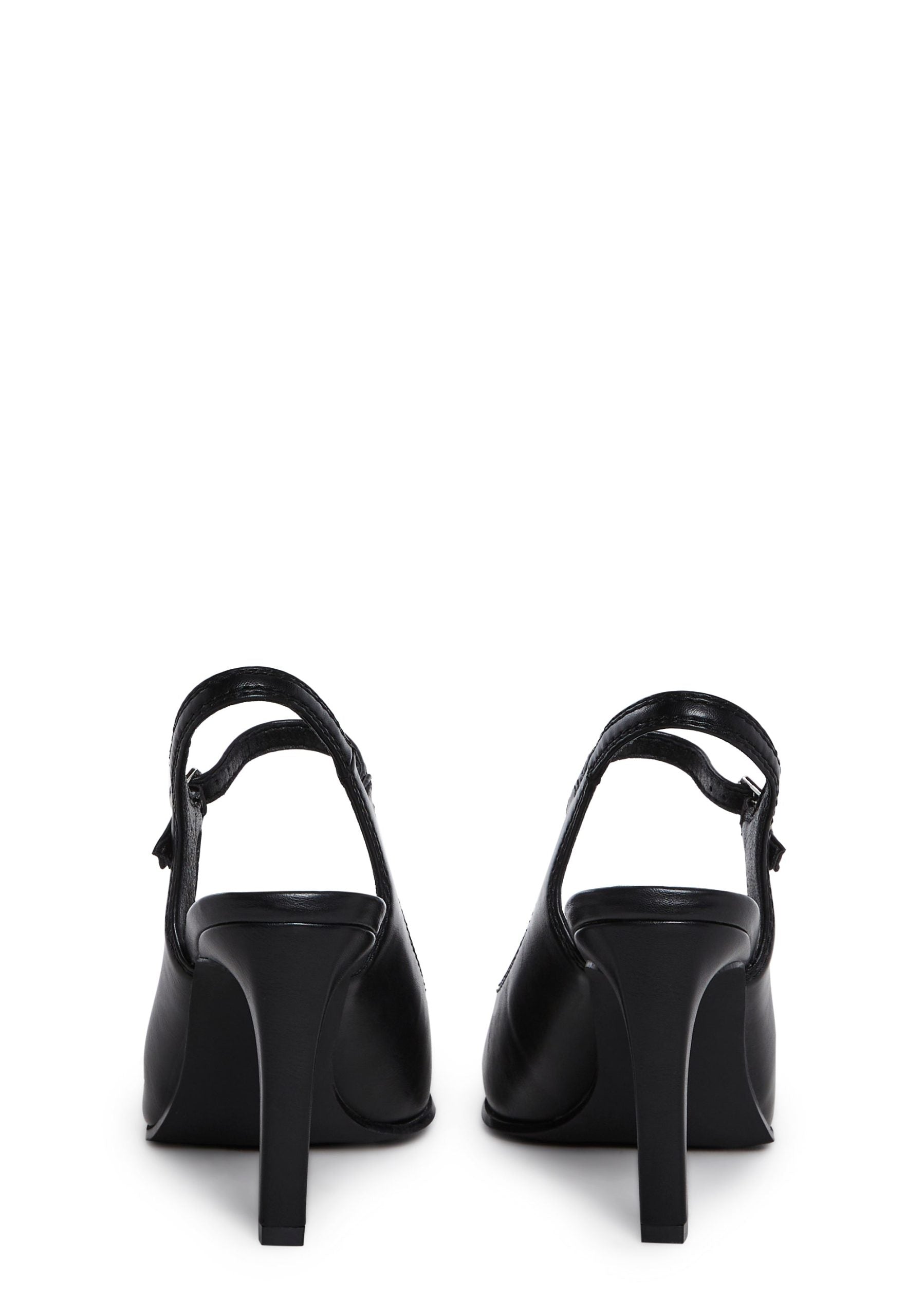 Preppy At Heart Pointed Toe Heels – Black