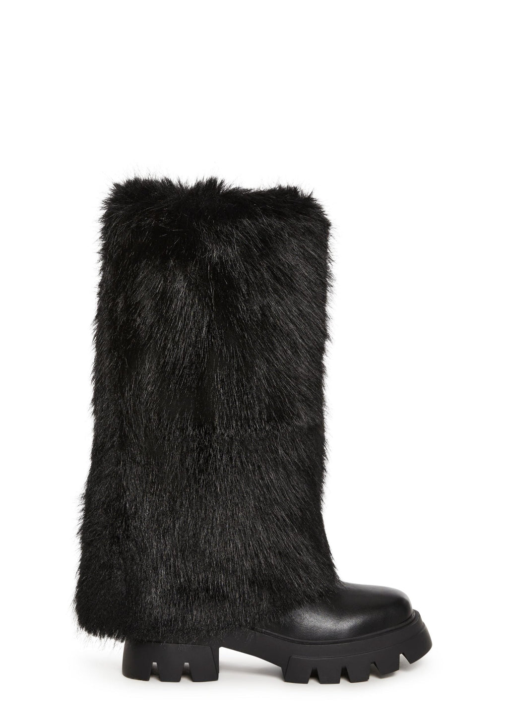 Ahsoka Foldover Flat Boots – Black