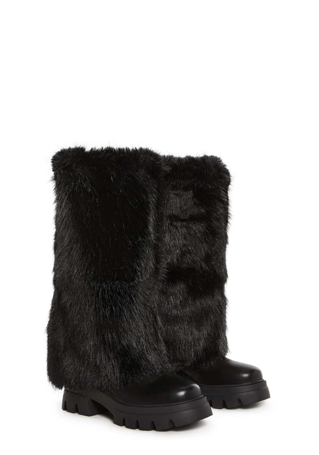 Ahsoka Foldover Flat Boots – Black