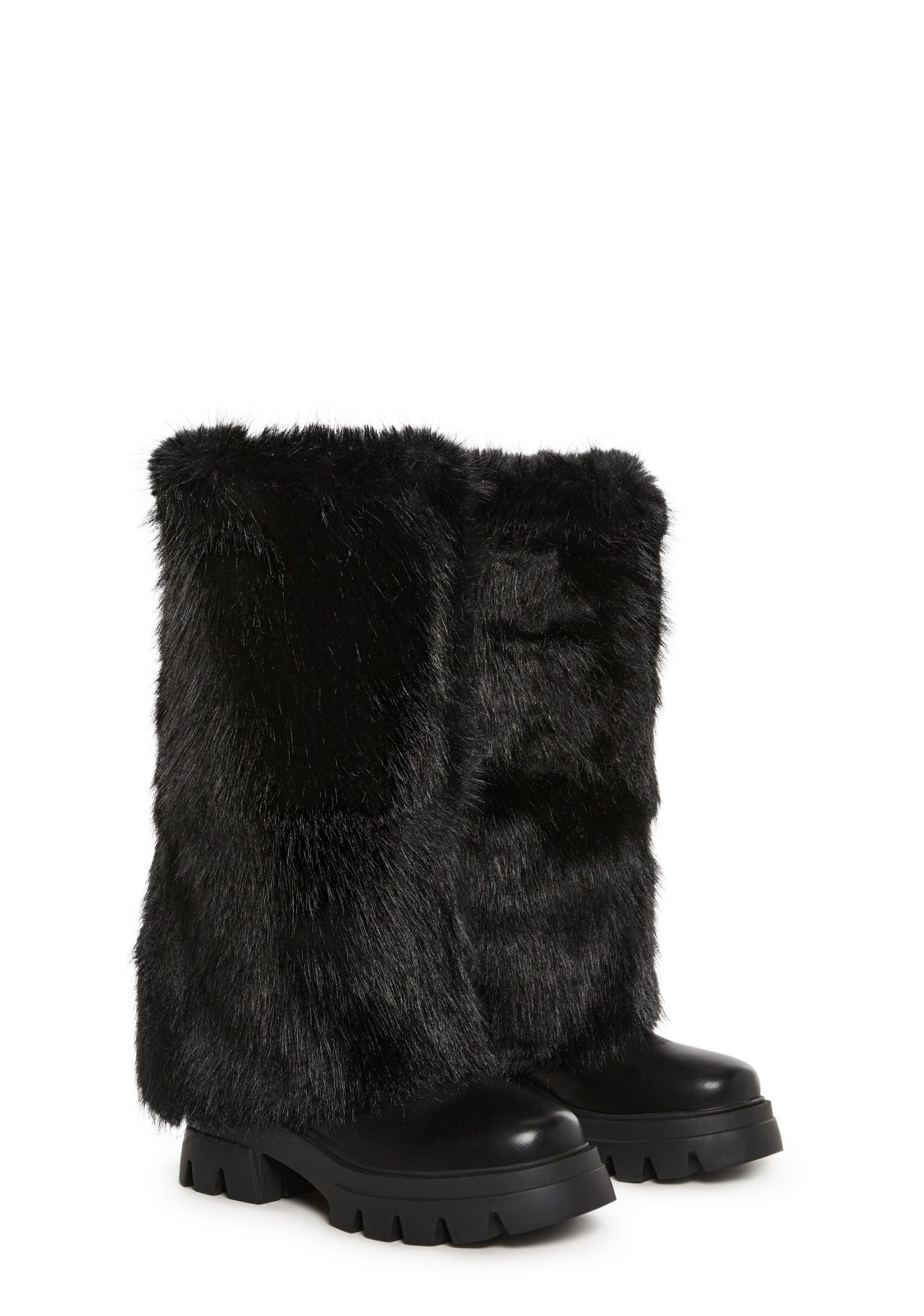 Ahsoka Foldover Flat Boots – Black