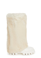 Ahsoka Foldover Flat Boots – White